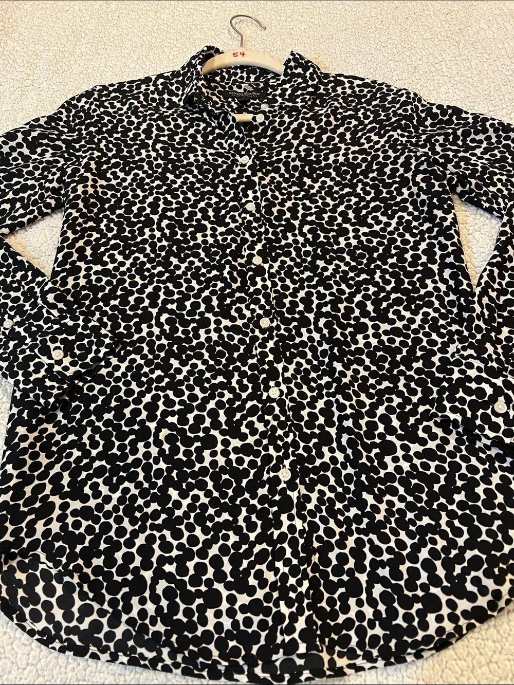 Banana Republic Animal Print Button Down Shirt Size XS Like New